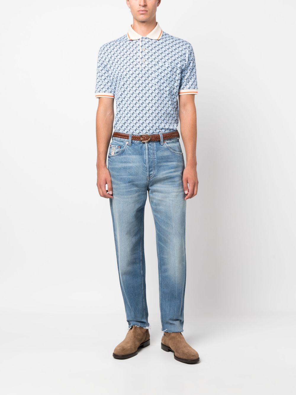 GUCCI Men's Blue Straight-Leg Denim Jeans for FW23