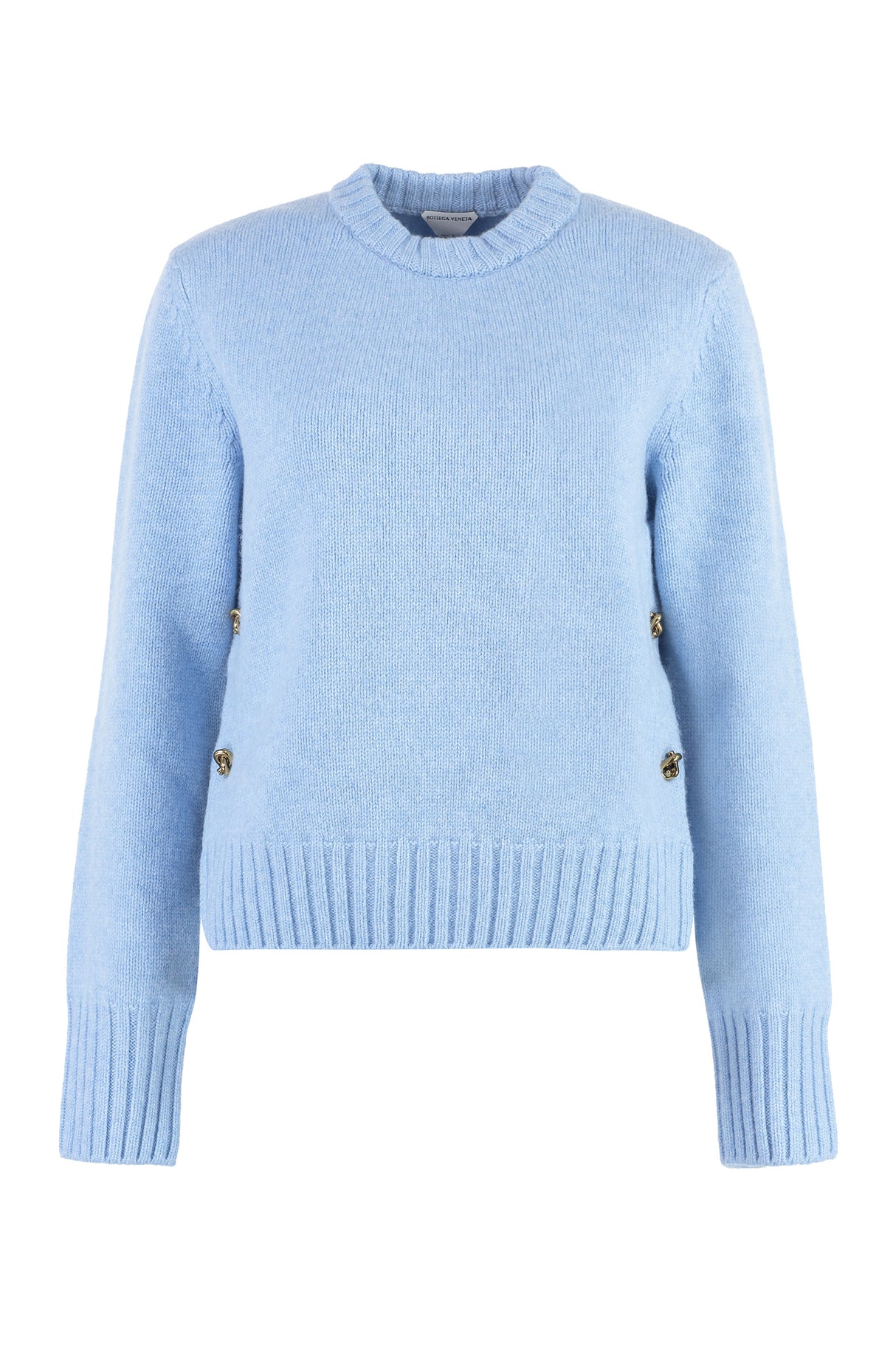 BOTTEGA VENETA Blue Wool Knot Sweater for Women - FW23 Collection