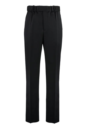 BOTTEGA VENETA Men's Black Wool Tailored Trousers for FW24