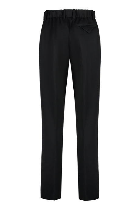 BOTTEGA VENETA Men's Black Wool Tailored Trousers for FW24