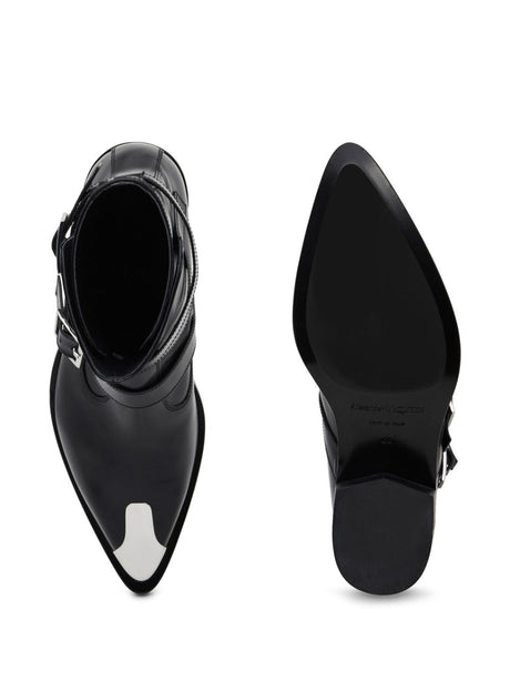 ALEXANDER MCQUEEN Stylish Black Boots for Men - 23FW Collection