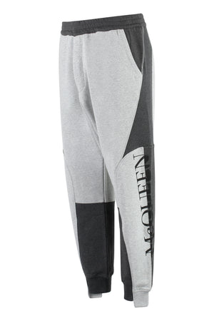 ALEXANDER MCQUEEN Men's Grey Cotton Track Pants for FW23