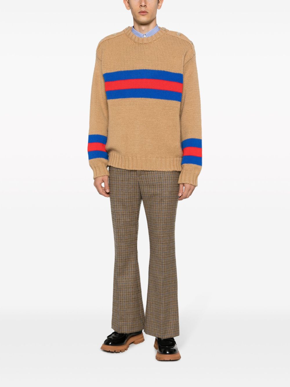 GUCCI Men's Brown Sweater for 2024 Fashion Season