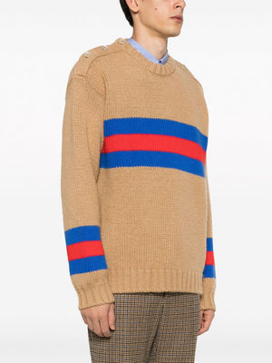 GUCCI Men's Brown Sweater for 2024 Fashion Season