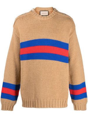 GUCCI Men's Brown Sweater for 2024 Fashion Season