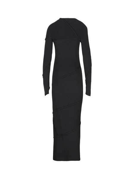 BALENCIAGA Spiral Knit Dress in Black for Women - FW23 Collection