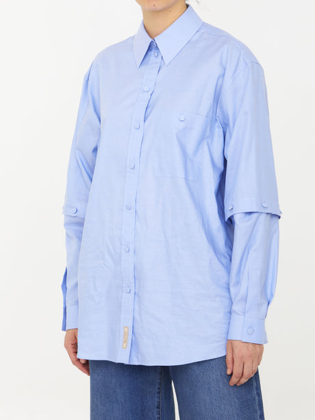 GUCCI Cotton-Oxford Shirt with Detachable Sleeves (FW23)