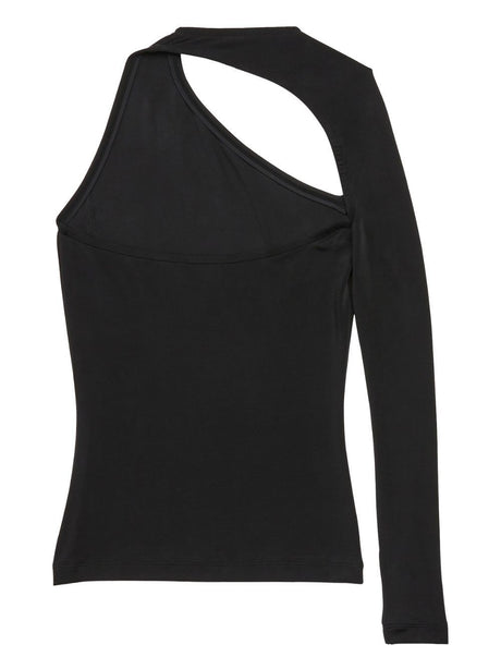 BALENCIAGA Asymmetrical Black Top for Women - FW23 Collection