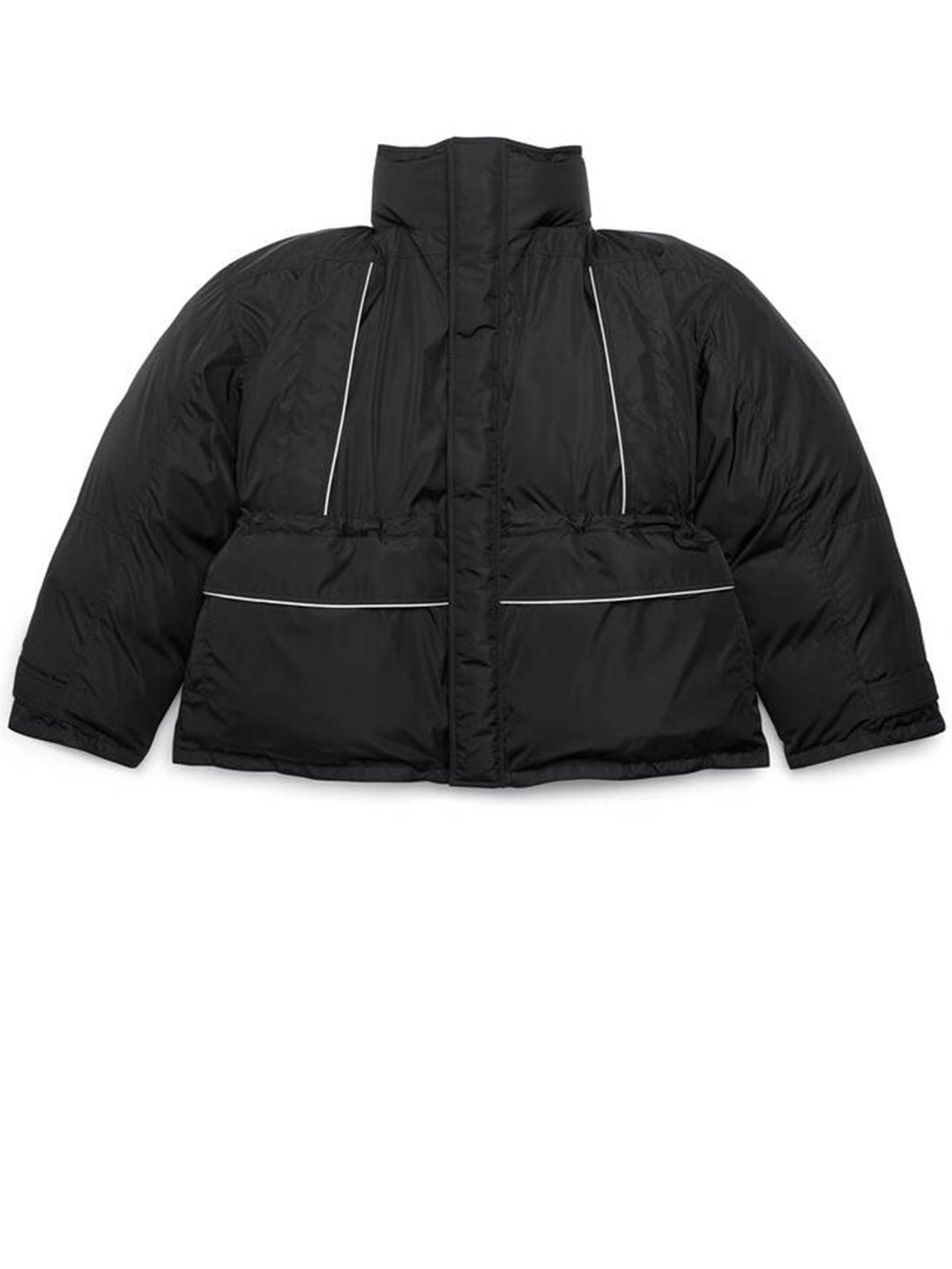 BALENCIAGA Oversize Down Jacket for Men - Adjustable Drawstring Waist, Stand Up Collar - FW23 Collection