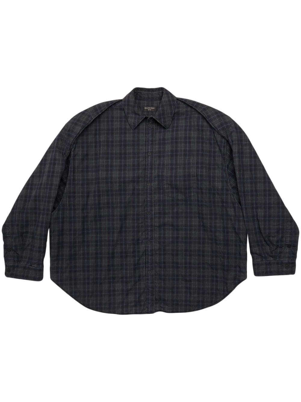 BALENCIAGA Classic Checkered Flannel Shirt Jacket for Women