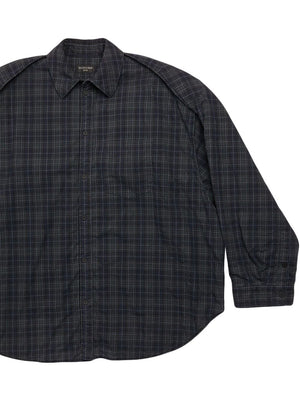 BALENCIAGA Checkered Design Flannel Shirt for Men - Grey