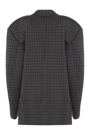 Áo khoác nữ hình chữ nhật Grey Houndstooth