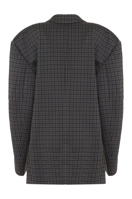 Áo khoác nữ hình chữ nhật Grey Houndstooth