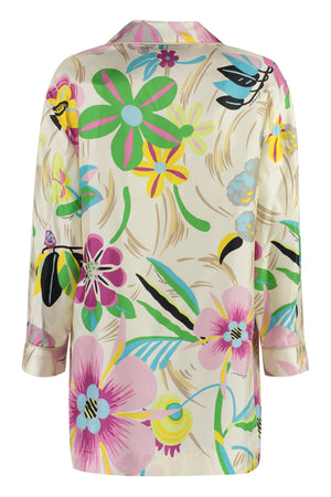 GUCCI Fall 2024: Beautiful Floral Printed Silk Shirt for Women