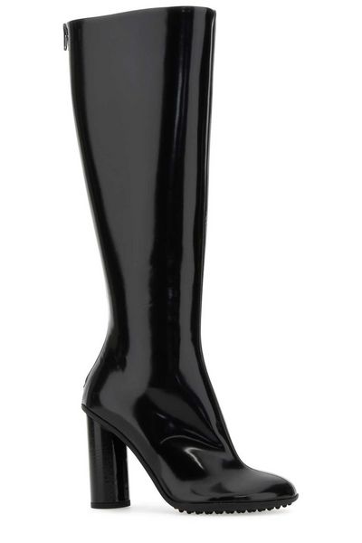 BOTTEGA VENETA Luxurious Black Raffia Knee-High Boots for Women