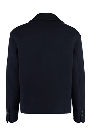 BOTTEGA VENETA Blue Wool Blend Peacoat for Men - FW23