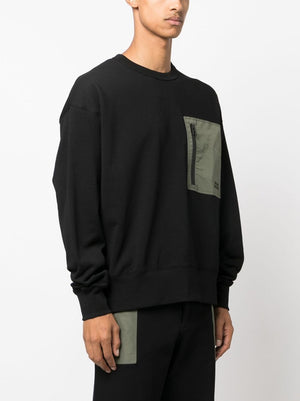 ALEXANDER MCQUEEN Organic Cotton Contrast Pocket Sweatshirt