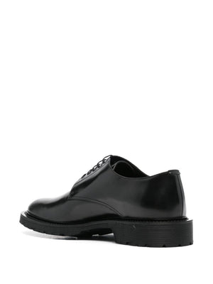 SAINT LAURENT Elegant Black Derby Dress Shoes