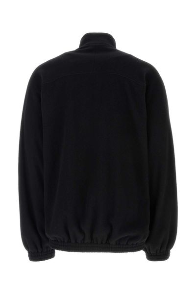 Áo khoác đen phong cách nam vải polyester FW23