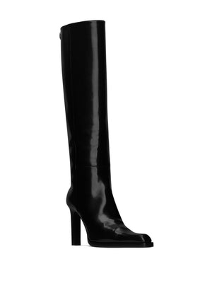 SAINT LAURENT Stylish Black Calfskin Boots