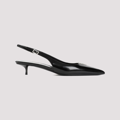 Giày cao gót da đen dành cho phụ nữ - Bộ sưu tập SS24
