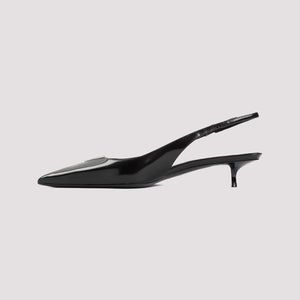 SAINT LAURENT Black Leather Pumps for Women - SS24 Collection