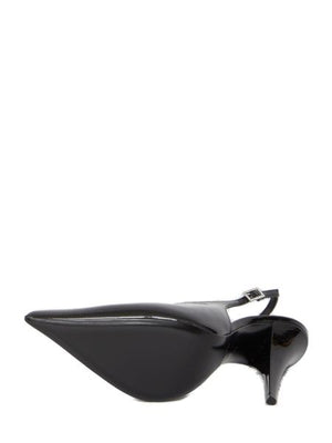 SAINT LAURENT Raven Pointed-Toe Slingback Pumps in Black for Women