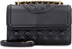 TORY BURCH Black Quilted Leather Shoulder Handbag for Women