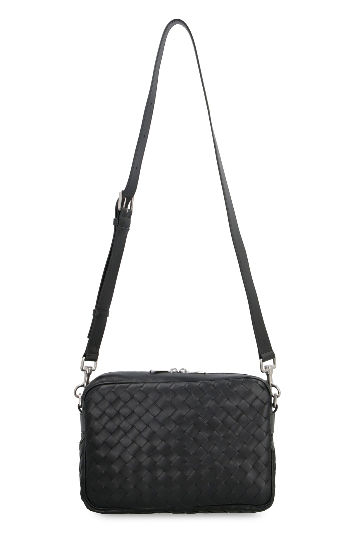 BOTTEGA VENETA Intrecciato Camera Handbag in Black Leather