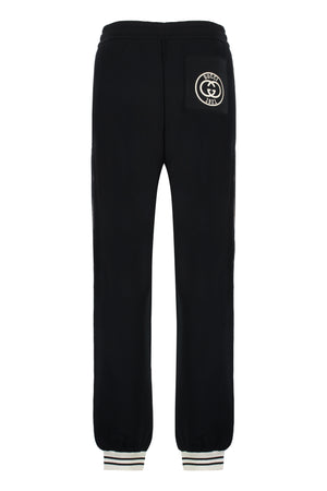 GUCCI Women's Black Cotton Track-Pants for FW23
