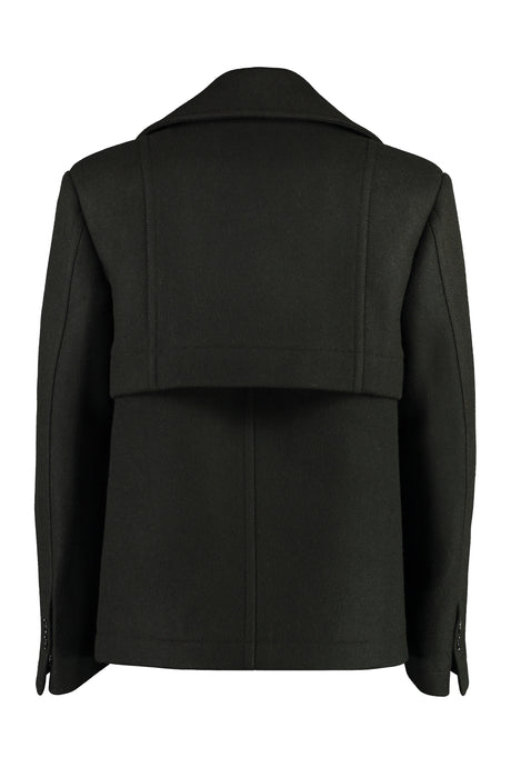 BOTTEGA VENETA Double-Breasted Wool Jacket for Men - FW23 Season in Green