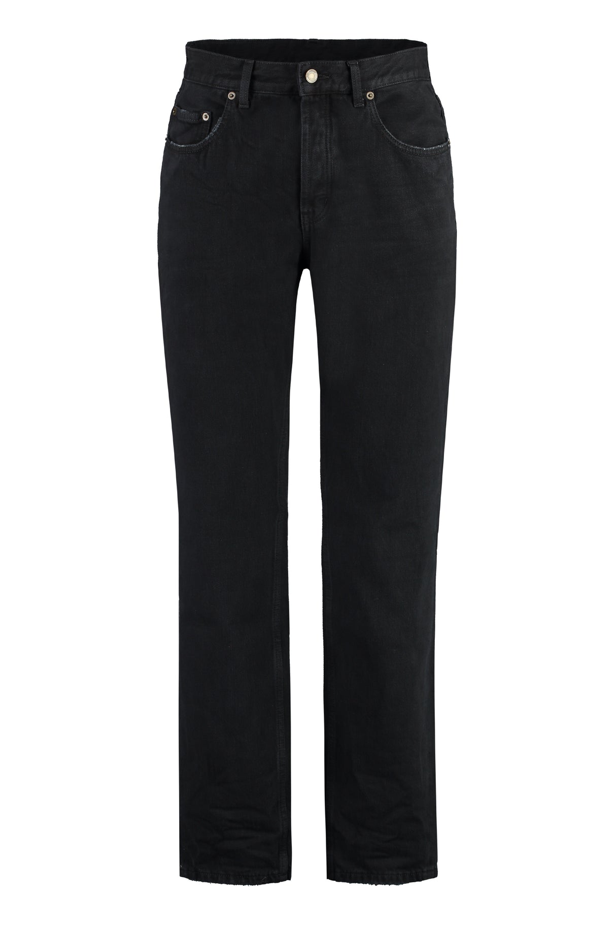 Quần Jean Straight-Leg 5 túi màu đen cho Nam FW23