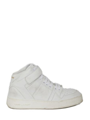 SAINT LAURENT Lax Lace-Up Sneakers in White for Men