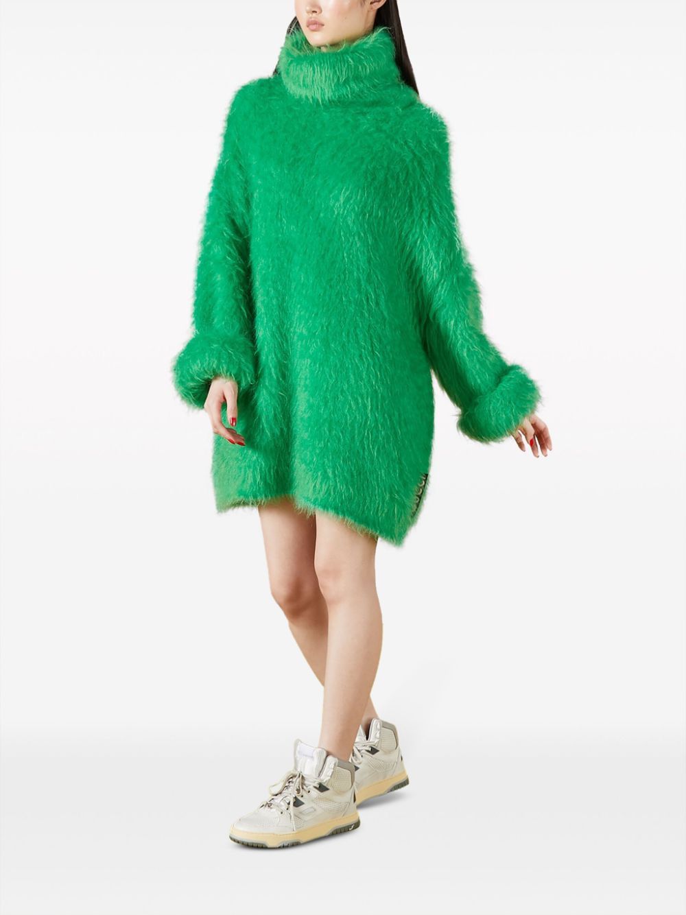 GUCCI Mint Green Mohair Sweater Dress for Women - FW23 Collection