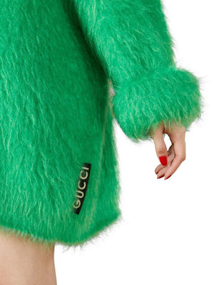 GUCCI Mint Green Mohair Sweater Dress for Women - FW23 Collection