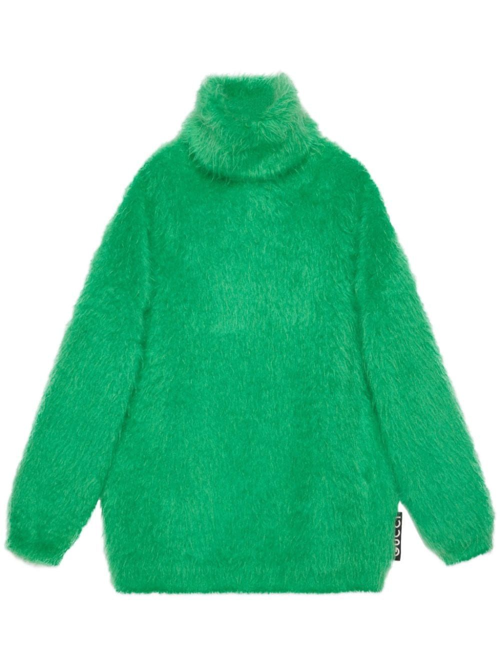 GUCCI Mint Green Mohair Sweater Dress for Women - FW23 Collection