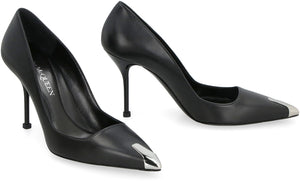 ALEXANDER MCQUEEN Stylish Black Leather Pumps for Women