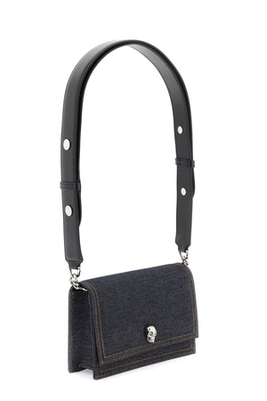 ALEXANDER MCQUEEN 23FW Shoulder Bag in Denim and Black for Women