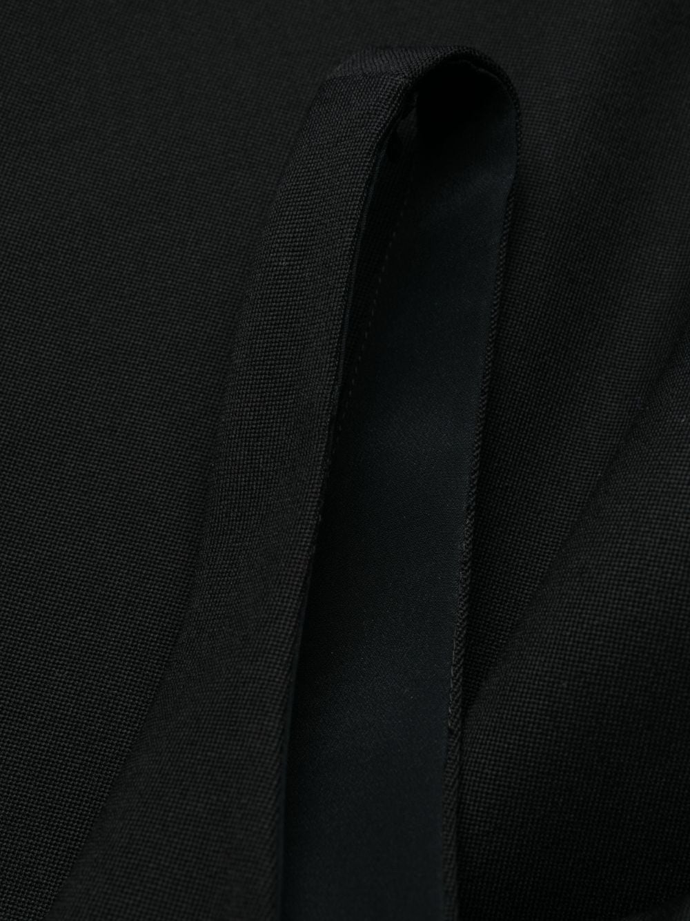 ALEXANDER MCQUEEN Black Zip-Embellished Wool Midi Dress for Women