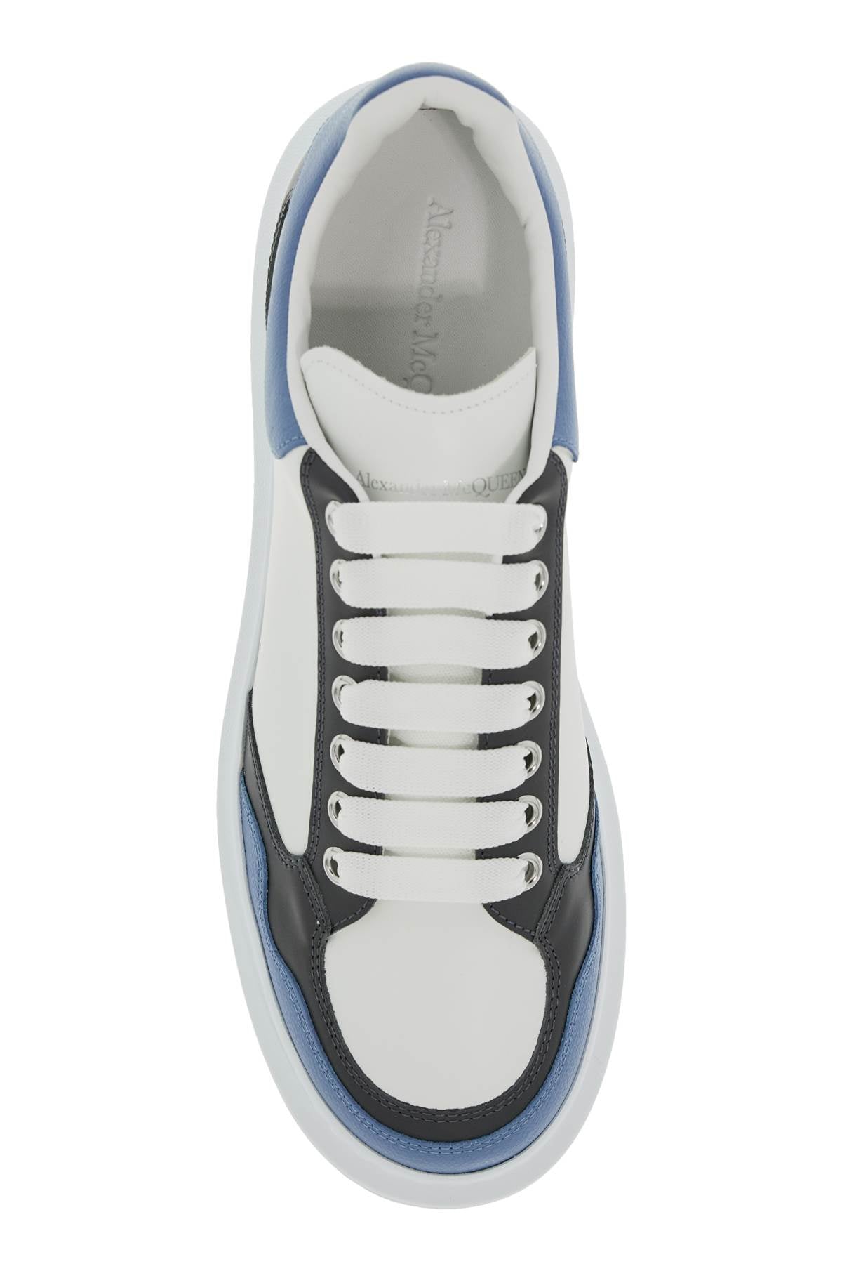 ALEXANDER MCQUEEN Luxury Oversize Leather Sneakers with Contrasting Details