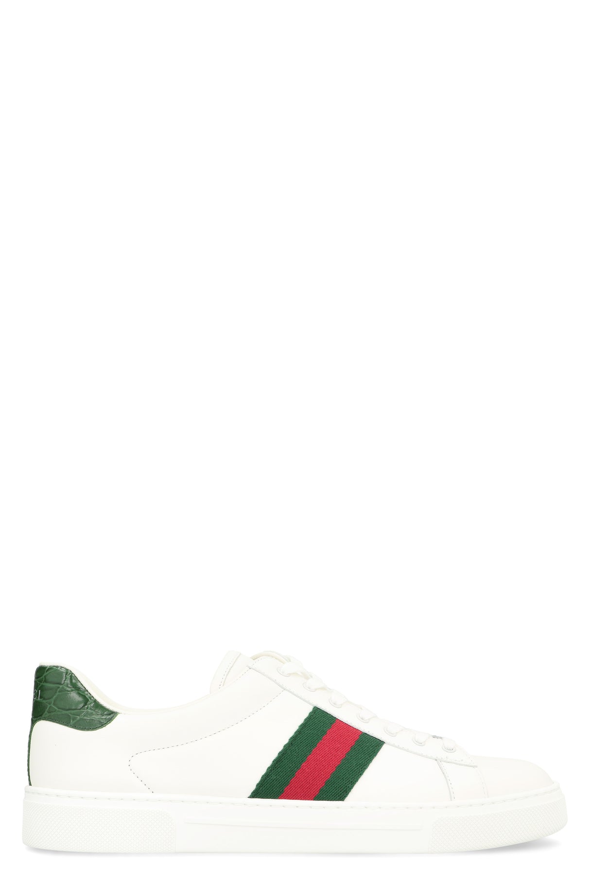 GUCCI Stylish and Chic White Leather Low-Top Sneakers for Women