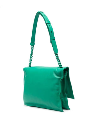 FERRAGAMO Viva Emerald Mini Shoulder Bag - 20x27x5 cm