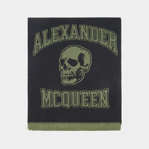 ALEXANDER MCQUEEN Varsity Skull Logo Scarf