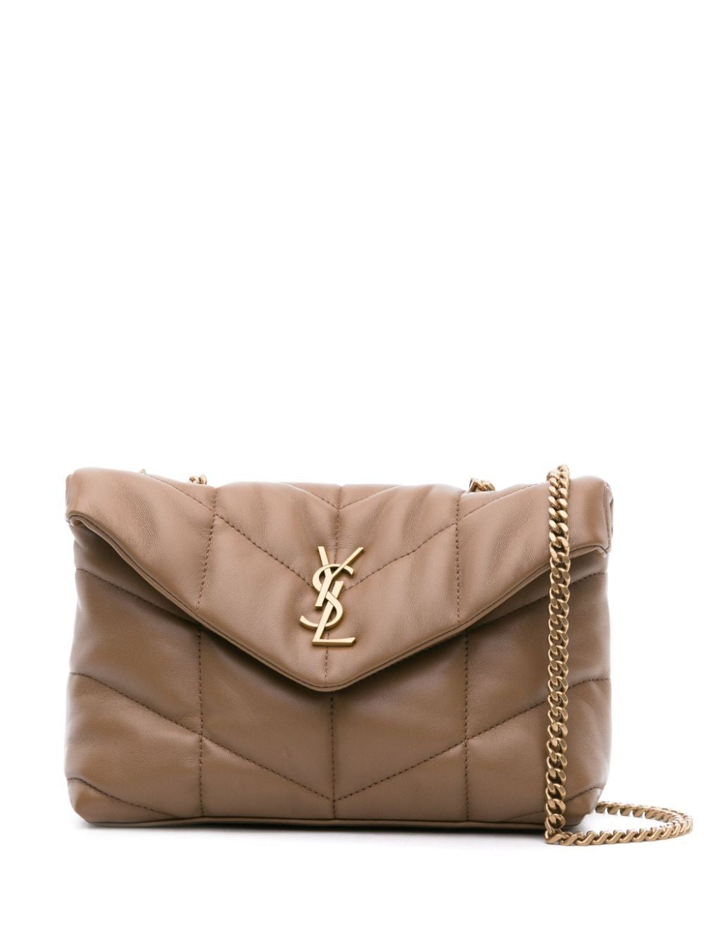 SAINT LAURENT Mini Puffer Leather Crossbody Handbag