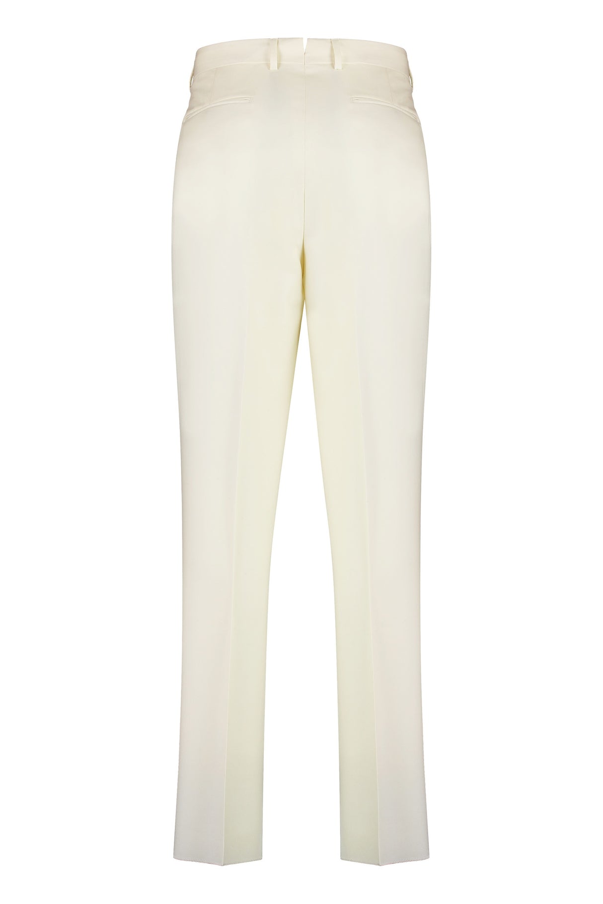 ZEGNA Luxury Ivory Wool Trousers