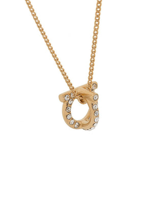 Ferragamo Embellished Gancini Hook Chainlinked Necklace