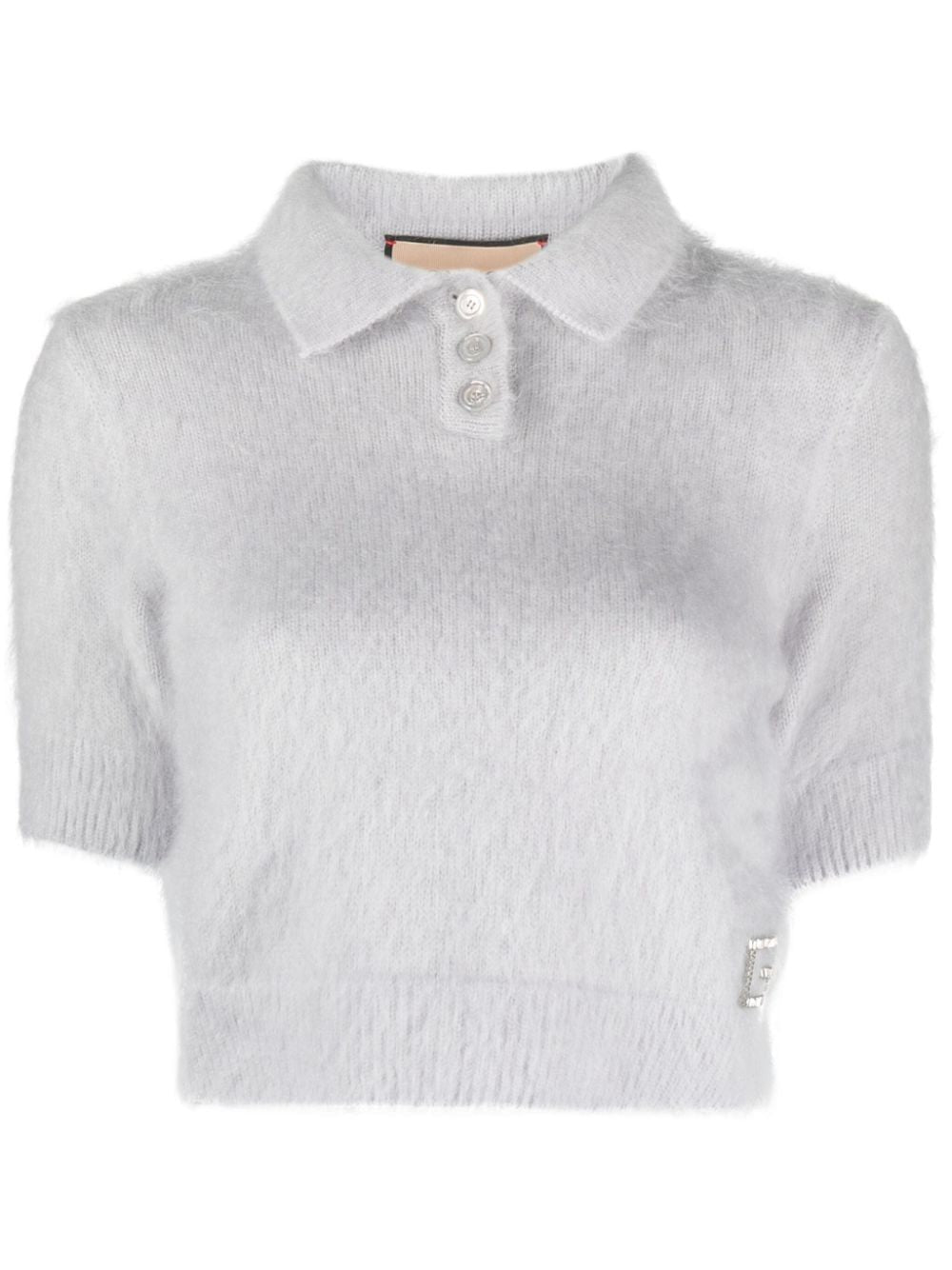 GUCCI Luxurious Grey Sweater with Crystal Square G Detail