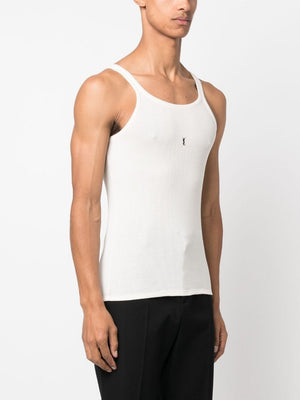 SAINT LAURENT Luxury Pure Cotton Tank Top