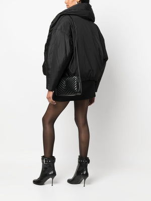 Túi xách đeo vai Saint Laurent Premier Lou Quilted màu đen logo YSL
