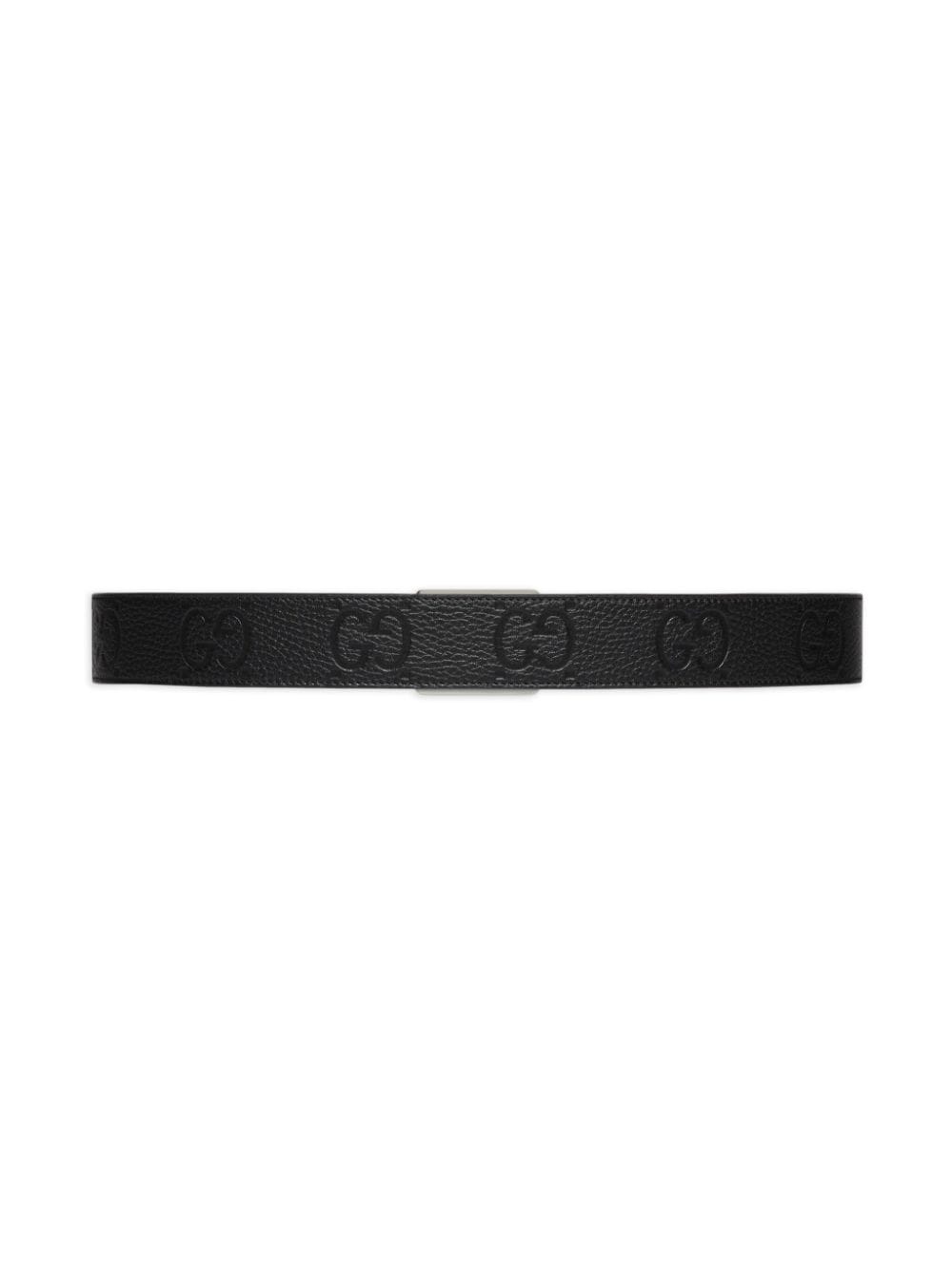 GUCCI Stylish Leather Belt with Square Buckle - 3.5cm Width